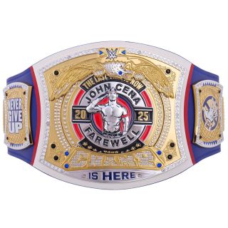 John Cena Farewell Tour SummerSlam 2025 Blue Spinner Championship Replica Title Belt