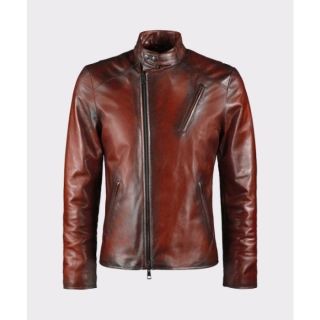 IRON MAN BROWN LEATHER JACKET