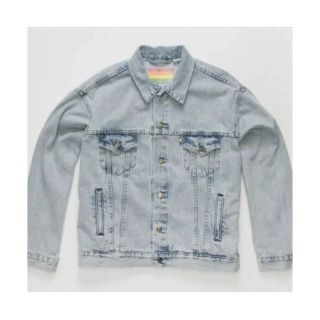 LEVI'S RAINBOW PRIDE LGBTQ TRUCKER DENIM BLUE JEAN LARGE JACKET