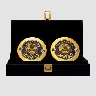 Mankind WWE Championship Side Plates Replica Box Set