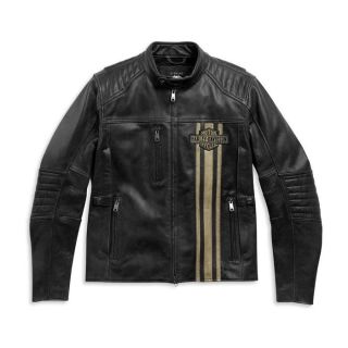 MEN'S HARLEY DAVIDSON TRIPLE VENT PASSING LINK II LEATHER JACKET