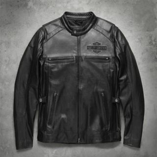 MENS MOTORCYCLE H-D DUAL VENT COWHIDE LEATHER JACKET