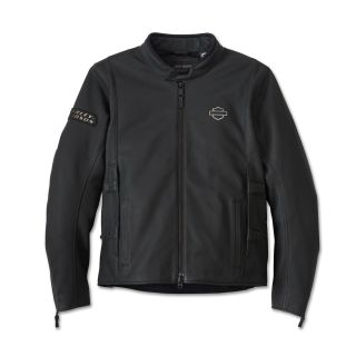 Mens Paradigm Triple Vent System 2.0 Leather Jacket - Black Beauty