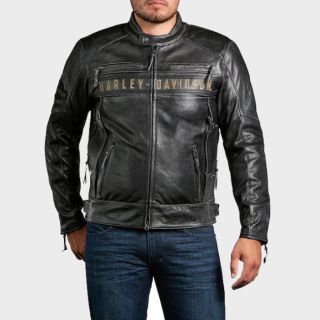 MENS PASSING LINK HARLEY DAVIDSON LEATHER JACKET
