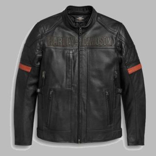 MEN'S VANOCKER WATERPROOF H-D TRIPLE VENT SYSTEM LEATHER JACKET