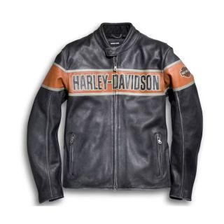 MENS VICTORY LANE LEATHER JACKET ~ MOTORCYCLE LEATHER JACKET