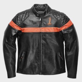 MENS VICTORY SWEEP HARLEY DAVIDSON LEATHER JACKET
