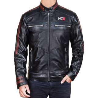 N7 MASS EFFECT BIKER MENS LEATHER JACKET