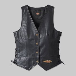 WOMEN'S 120TH ANNIVERSARY LACED SIDE LEATHER VEST