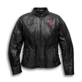 WOMEN'S HARLEY DAVIDSON SCROLL SKULL 3-IN-1 LEATHER JACKET
