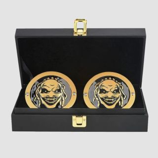 WWE THE FIEND SIDE PLATES BRAY WYATT CHAMPIONSHIP REPLICA BOX SET WITH 4MM Zinc